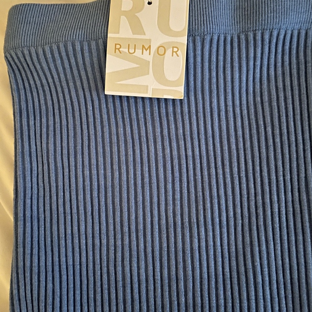 Rumor Australia cornflower blue ribbed tube dress NWT